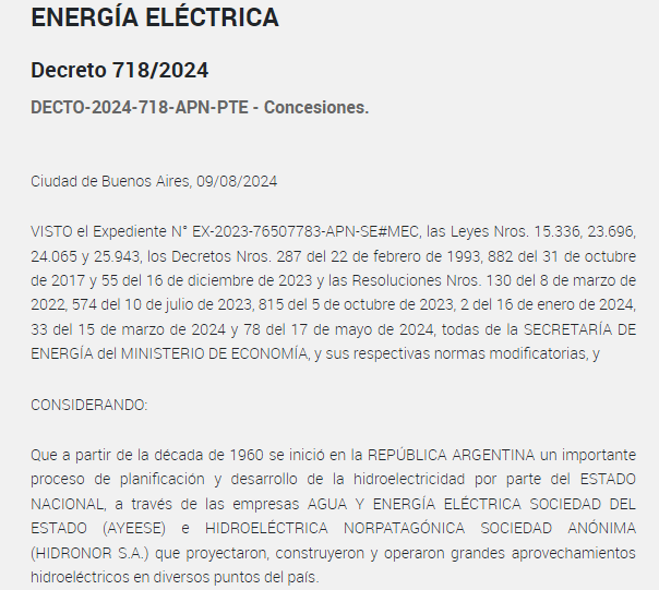 🚨AHORA🚨 Milei por Decreto acaba de privatizar la centrales hidroeléctricas entre las que estan: represas de Alicurá, Chocón, Cerros Colorados y Piedra del Águila, Nucleoeléctrica Argentina, Yacimientos Carboníferos de Río Turbio. Estan haciendo negocios con nuestro patrimonio.