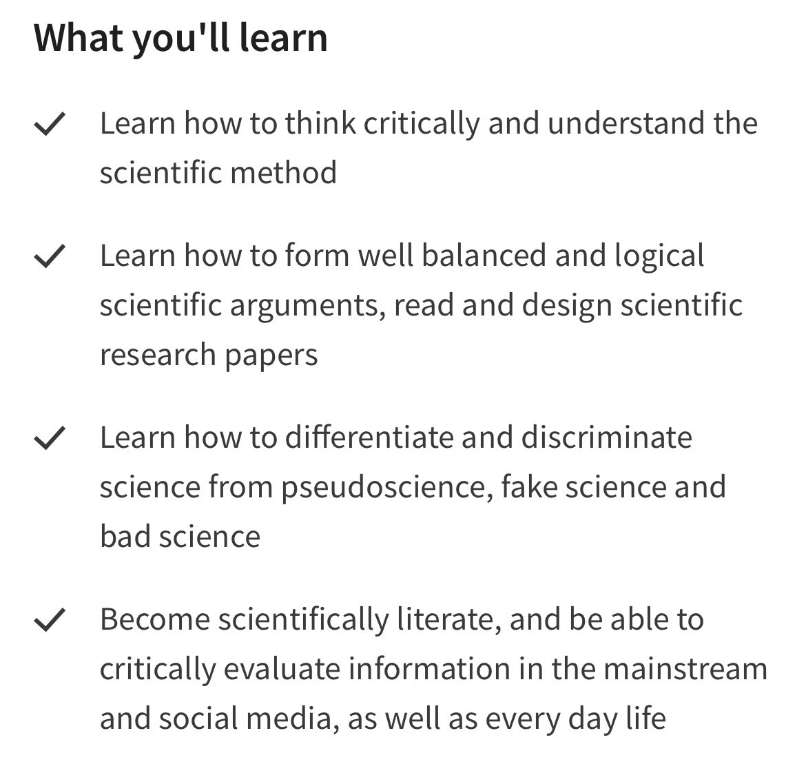 jonathanstea's tweet image. The University of Alberta’s free online critical thinking and science literacy course to help people differentiate science from pseudoscience:
ualberta.ca/en/admissions-…
