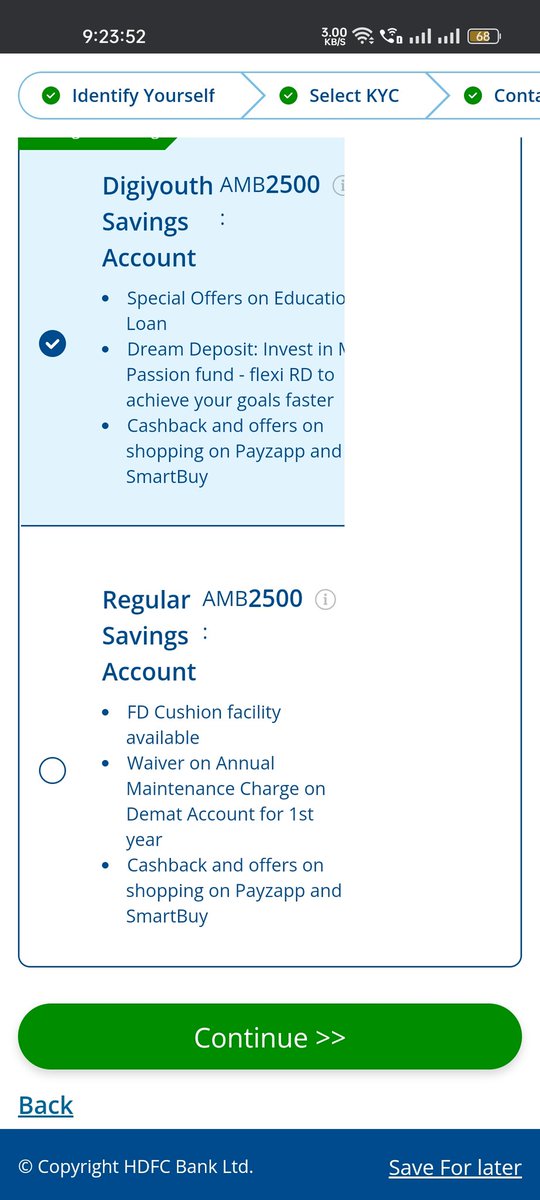 krishnamishr139's tweet photo. Dear @HDFC_Bank @HDFCBank_Cares  when we try to  open Regular Savings account they Show a Demat Account also 

I just want to open a savings account, then why is this Demat account showing up https://t.co/PDD4KocFAs