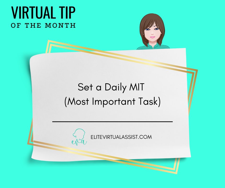 Identify and prioritize the single most critical task you need to accomplish each day.

Completing this task first can set a productive tone for the rest of your day. 

#VirtualAssistant #productivity #delegating #timemanagement #success #smallbusiness #entreprenuer