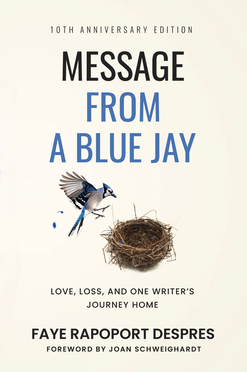 Celebrating Cover Reveal Day for my dear friend and lifelong colleague @FayeRapoDesPres' 10 Anniversary Edition of her wonderful book of essays Message from A Blue Jay. I was honored to have been asked to write a foreword for the expanded edition of this great book.