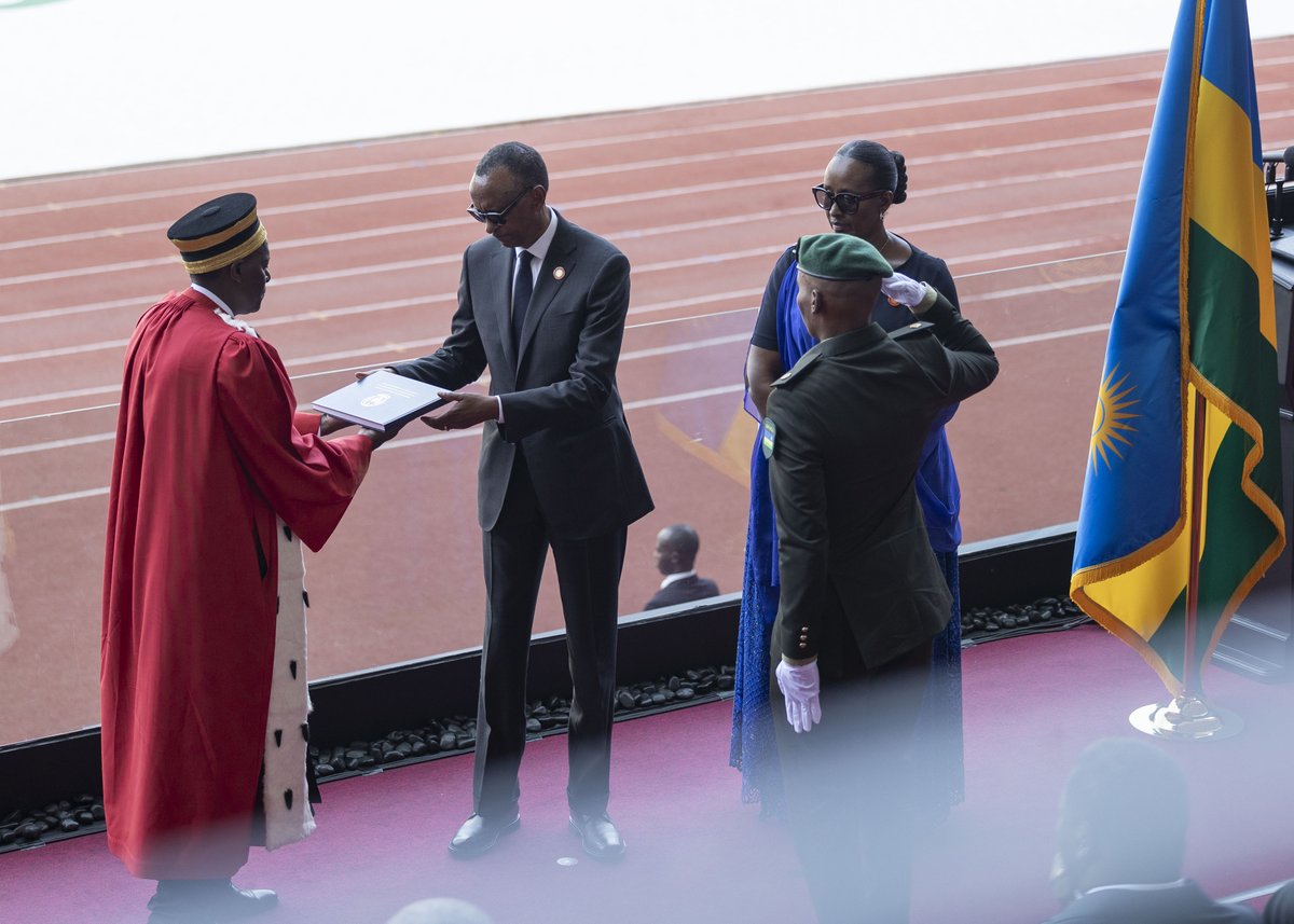 As provided for by the Constitution, on 11th August 2024, the Chief Justice, Hon. Dr. Faustin NTEZILYAYO, administered the oath of office of H.E. Paul KAGAME, following his recent re-election as the President of the Republic of Rwanda for a five-year term.