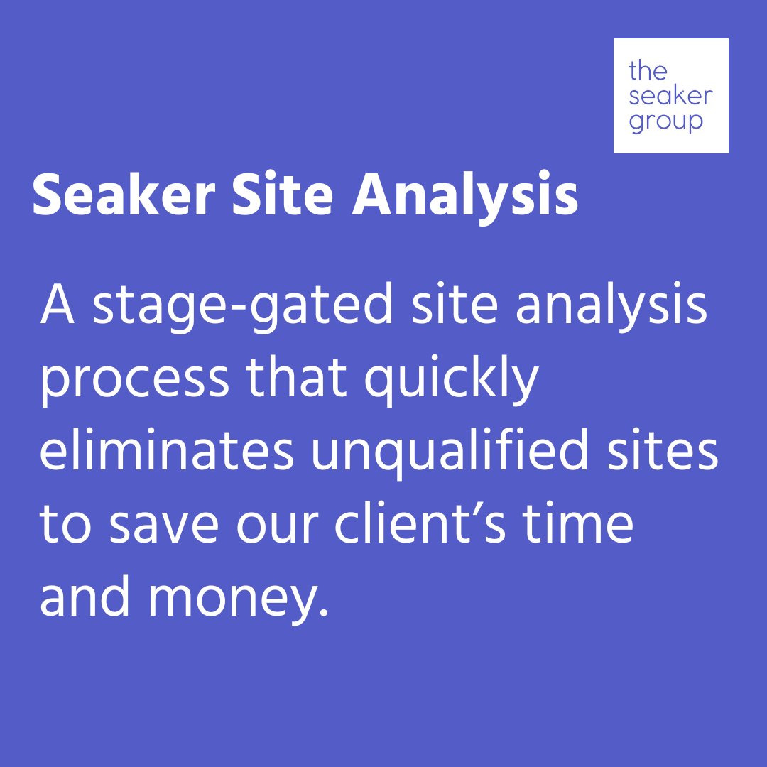 theseakergroup's tweet image. Seaker Site Analysis: A stage-gated site analysis process that quickly eliminates unqualified sites to save our client’s time and money. #Seaker #TheSeakerGroup #SiteAnalysis