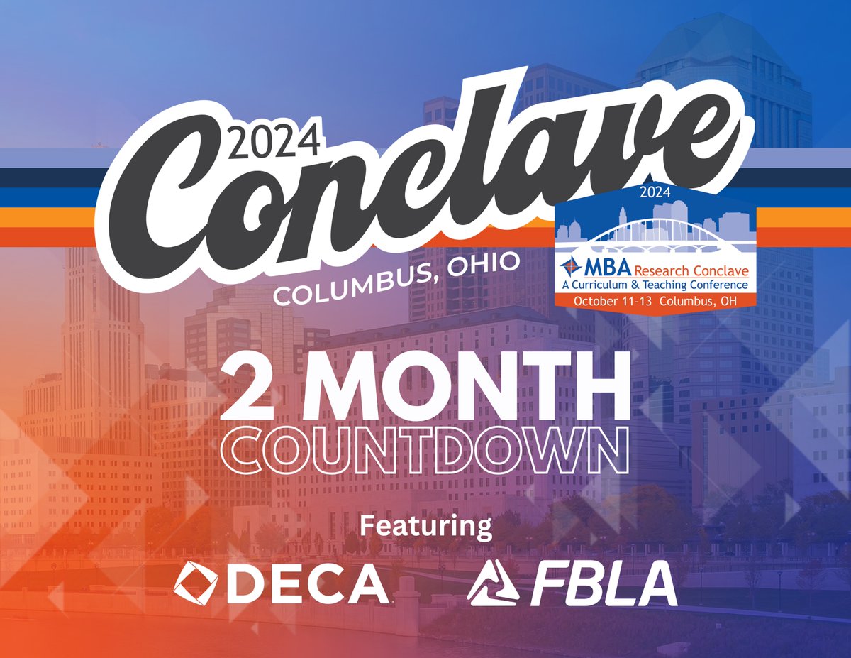 MBAResearchNEWS's tweet photo. 🔷 #MBAConclave is two months away! 🔶
Embrace this year's theme with The Power of Connection 🧩 Join us in Columbus, OH, October 11−13 to learn from and connect with educators, administrators, and business leaders nationwide. https://t.co/EKydREaO0R