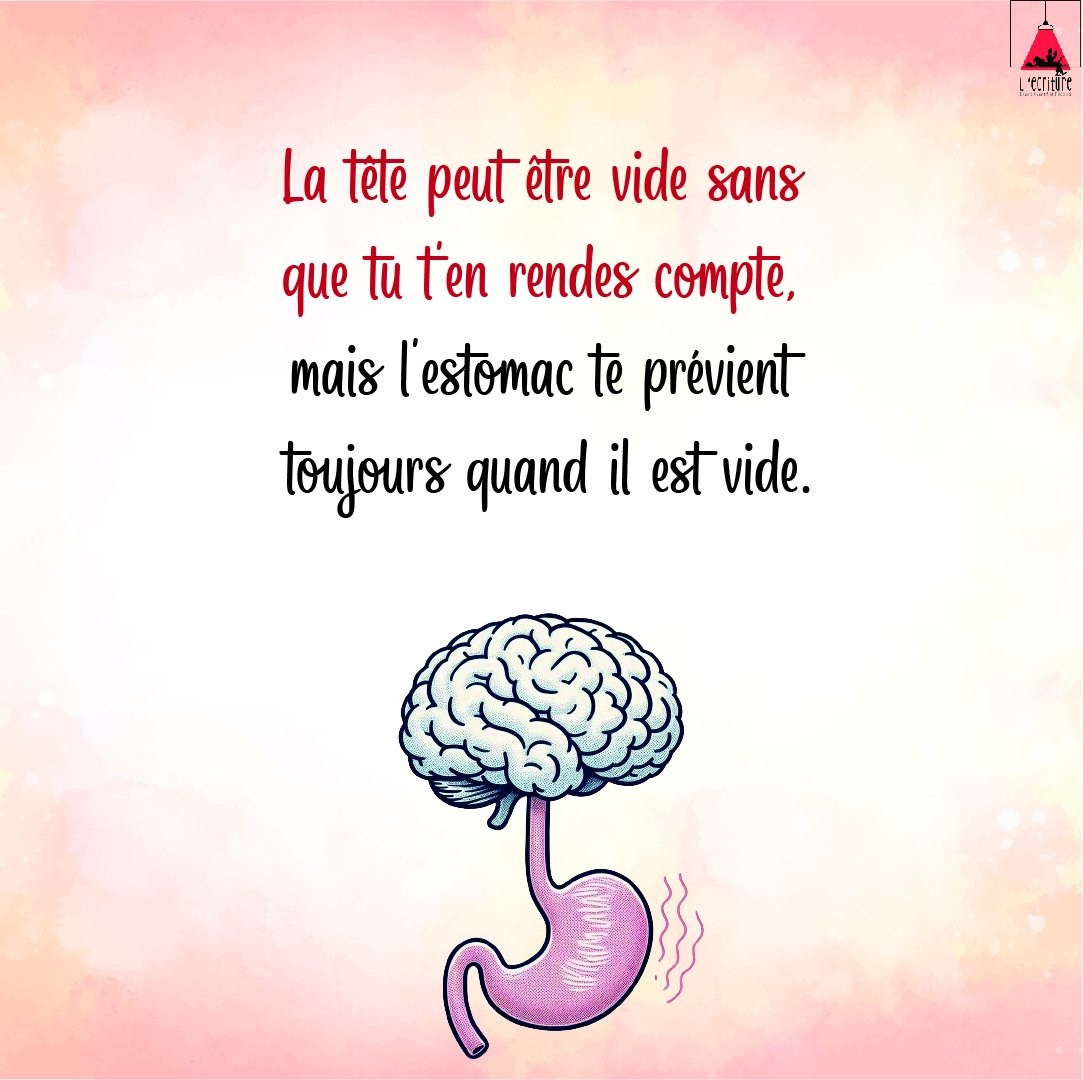 "La tête peut être vide sans que tu t'en rendes compte, mais l'estomac te prévient toujours quand il est vide." – Proverbe africain