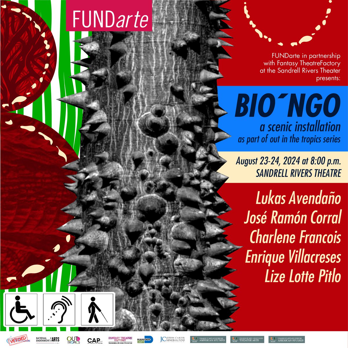 Bio'Ngo is Lukas Avendaño in the Sandrell Rivers Theater, Miami, FL.

Friday, August 23rd, 2024 8:00 pm
Saturday, August 24th, 2024 9:00 pm
Location:
Venue: Sandrell Rivers Theater
Address: 6103 NW 7th Ave, Miami, FL 33127
Phone: (786) 348-0789
fundarte.us