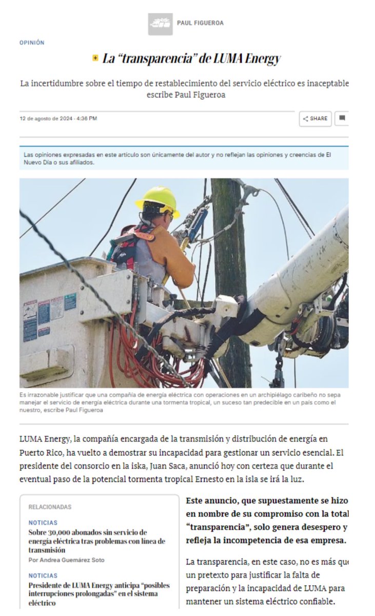 lapaulitica's tweet image. LUMA y Juan Saca tan transparentes que no se ven, pueden leer mi columna sobre ese tema hoy en Endi aquí ⤵️
elnuevodia.com/opinion/punto-…