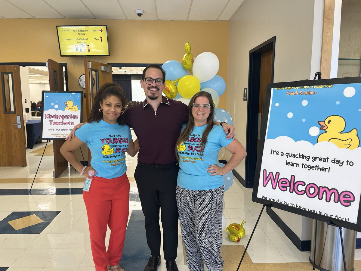 Be a Duck! 🦆 
With <a href="/GilbertBarrer13/">𝙶𝙸𝙻𝙱𝙴𝚁𝚃 𝙱𝙰𝚁𝚁𝙴𝚁𝙰</a> and <a href="/ATCStoDomingo/">Frances Sto Domingo</a> at the <a href="/NISD_ECE/">Northside ISD Early Childhood Education</a> Kinder, PreK, ECC, and ECSE Pull out Meeting! <a href="/NISDAcadTech/">NISD Academic Tech</a>