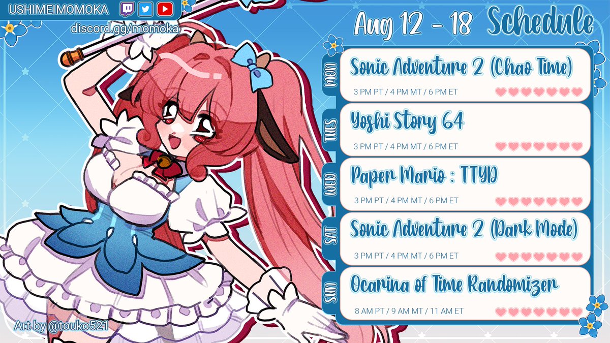 ushimeimomoka's tweet image. A quickly made schedule but it's packed full of great games and of course it'll be a wonderful time because I'll have a great company (YOU!) 

Muu be sure to show up to get your Dairy Dose! 💫🐮