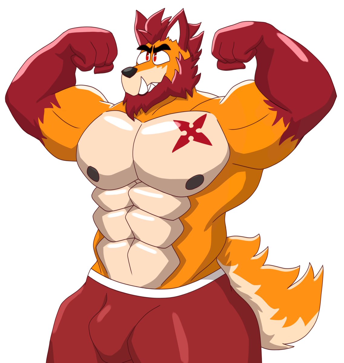 DergyTango's tweet photo. THE BUFF FOX

fanart for: @LoneFox1332 https://t.co/IVmcNUcbrZ