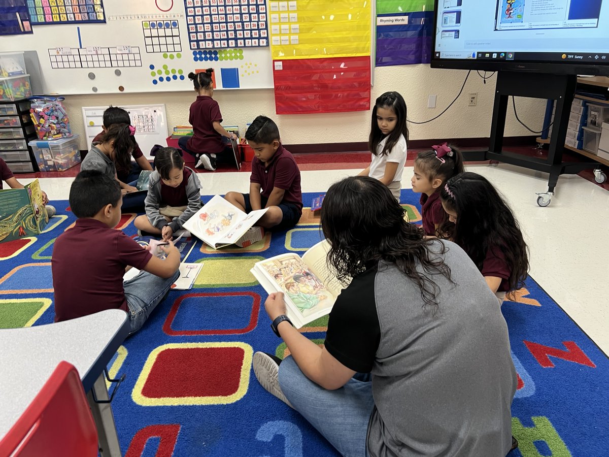 Happiness is joining first graders during DEAR time <a href="/yeswarriors1/">Ysleta Elementary School</a> <a href="/YISDLibServices/">YISD Library Services</a>
