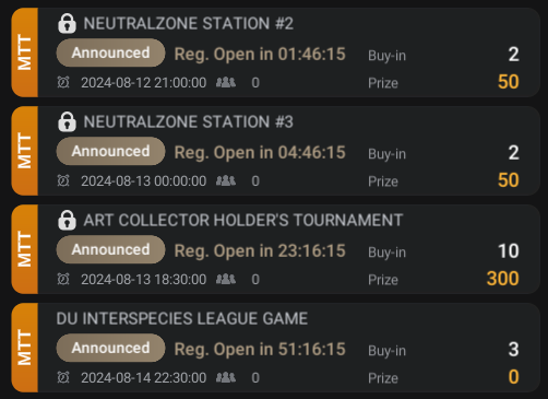 Which games are you in for?