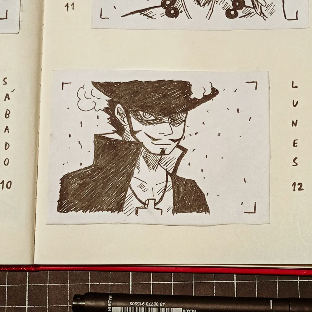 JETLAZ_ST's tweet photo. MIHAWK (ONE PIECE)
DIBUJO DEL 12 DE AGOSTO DEL 2024 (AVT: DIBUJO DIARIO)
#sketchbook #sketchdaily #artversetraining #avt #jetlaz #arttivestudios #dibujo #drawing #drawingart #bocetos #arte #art #draw #manga #anime #dailysketch #onepiece #ace #mihawk https://t.co/RwBnP14sWV