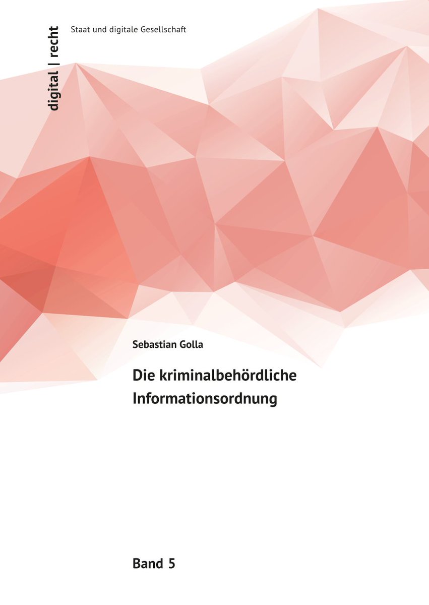 Neu bei uns im diamond open access: Die Habil von Sebastian Golla zur kriminalbehördliche Informationsordnung! Wir freuen uns jederzeit über weitere Anfragen zur Veröffentlichung in unserer Reihe. Reichweite enorm, Kosten minimal. Gern weitersagen 👉 digitalrecht-oe.uni-trier.de