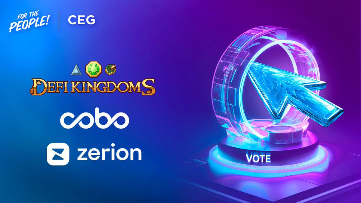 JimyDust's tweet photo. After a week offโฆitโs time for another round of #MetisCEG voting.
4 bangers.
@DeFiKingdoms x @Cobo_Global x @zerion x @WallacyWallet
**read proposals and vote below** https://t.co/OTRKTM20WP
