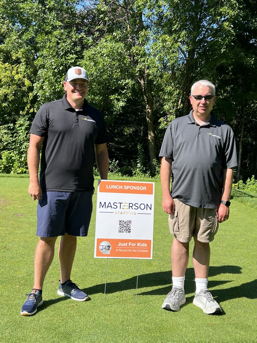 MastersonStaff's tweet photo. @J4K_Foundation Today, Masterson Staffing had the pleasure of sponsoring the J4K (Just for Kids) Golf Charity Event! Our team hit the greens and had a fantastic time playing golf, all while supporting a cause that’s close to our hearts. https://t.co/TqymcDMYrl