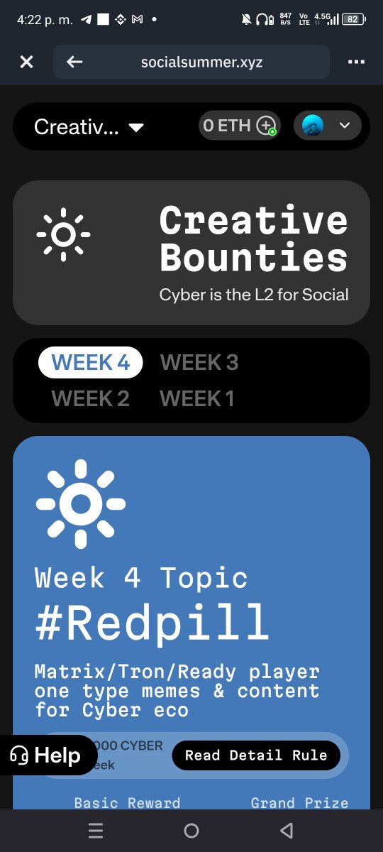 toledodaniel48's tweet photo. Let's join new summer 
@BuildOnCyber @Optimism @Web3WithBinance 
Complete the creative bounties now! #SocialSummer https://t.co/ws1LqxkcFC