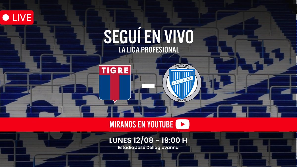 🎥 ¡Arrancamos la transmisión! 
#GodoyCruz visita a Tigre y lo seguís en vivo por MDZ Radio 105.5 

🎙️ <a href="/lautingodoy/">Lautaro Godoy</a>
🗣️ <a href="/juan_tuzzi/">Juan Andrés Tuzzi</a>
📰 <a href="/CristianGMolina/">Cristian Molina</a>

🔴 Viví la previa en vivo
youtube.com/watch?v=hjt6Nk…