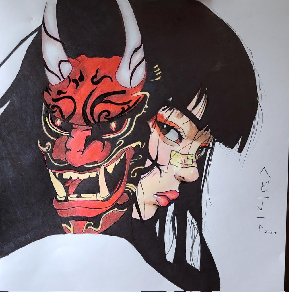 Con lápices de colores que bomnito🫠