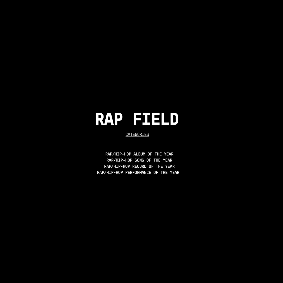 act i · RAP FIELD