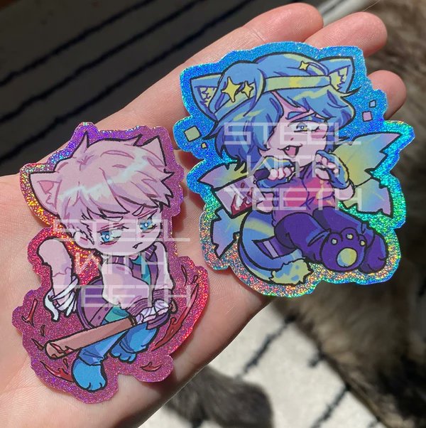 steelwithteeth's tweet photo. HLM PLUSH EXTRAS ARE NOW UP! Once they're gone they're GONE! Stickers by @nxcromantik are also available and all sticker purchases will be donated to 🍉relief and esim funds!

Rts appreciated!
🔗⬇️ https://t.co/5kOuPzfDff
