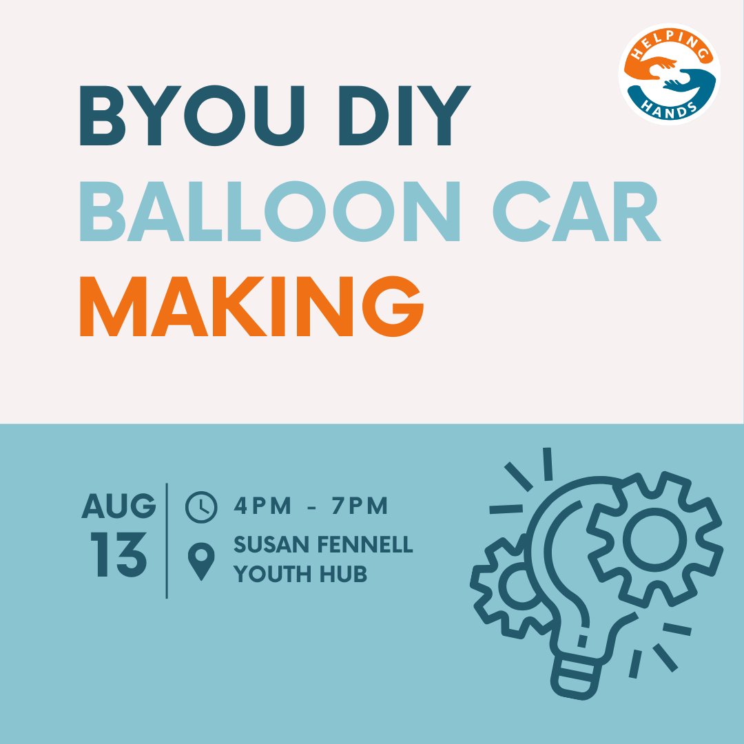 Join us tomorrow at the Susan Fennell Youth Hub for our STEM workshop: DIY Balloon Car Making! 🚗🎈 BYOU is dedicated to building positive connections and offering exciting educational opportunities for youth to explore and thrive. Don't miss out on the fun and learning! 🌟