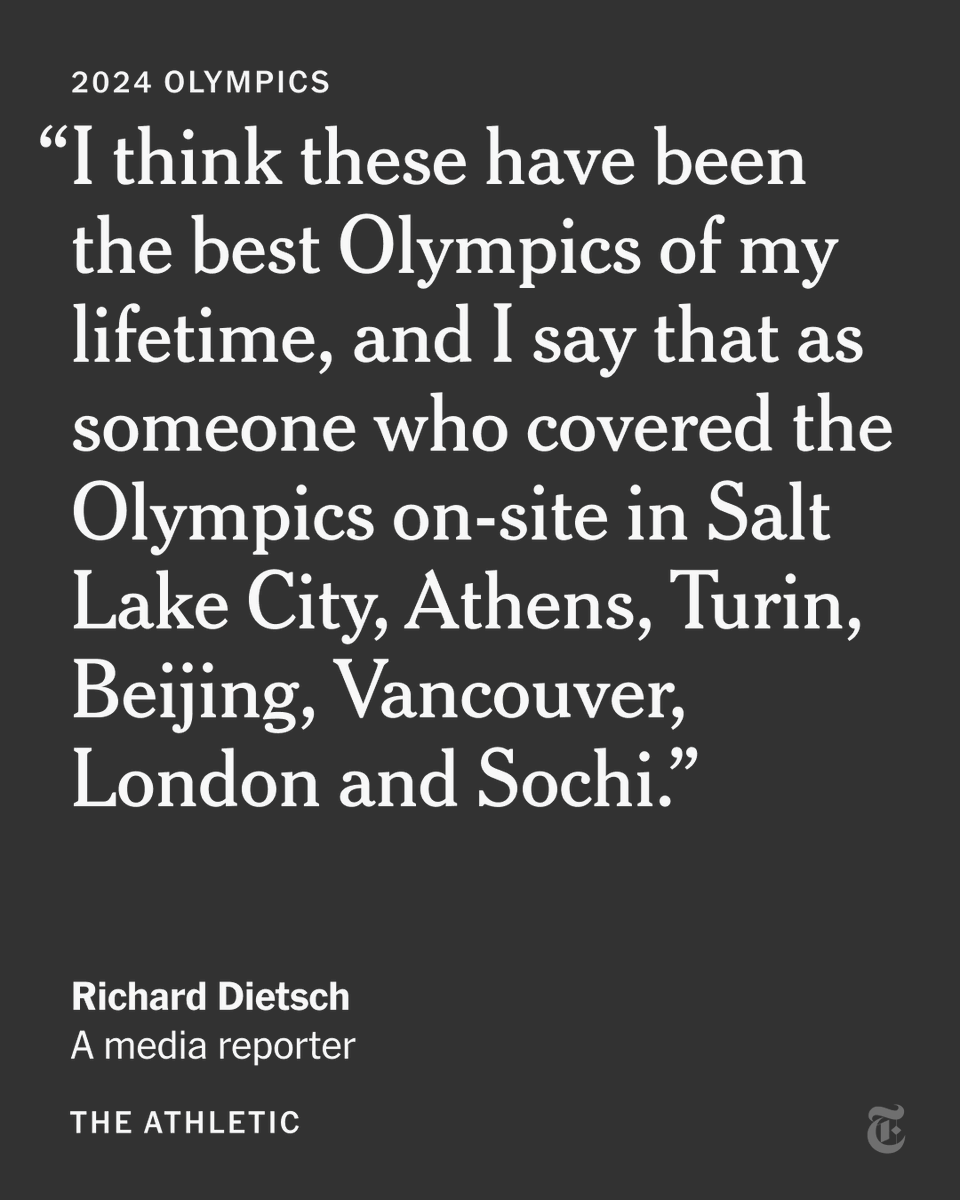 From <a href="/TheAthletic/">The Athletic</a>: Prior to Paris, Olympic viewership had tumbled significantly in recent cycles. But the Olympics bloomed again in France’s capital. nyti.ms/3YDfZcp