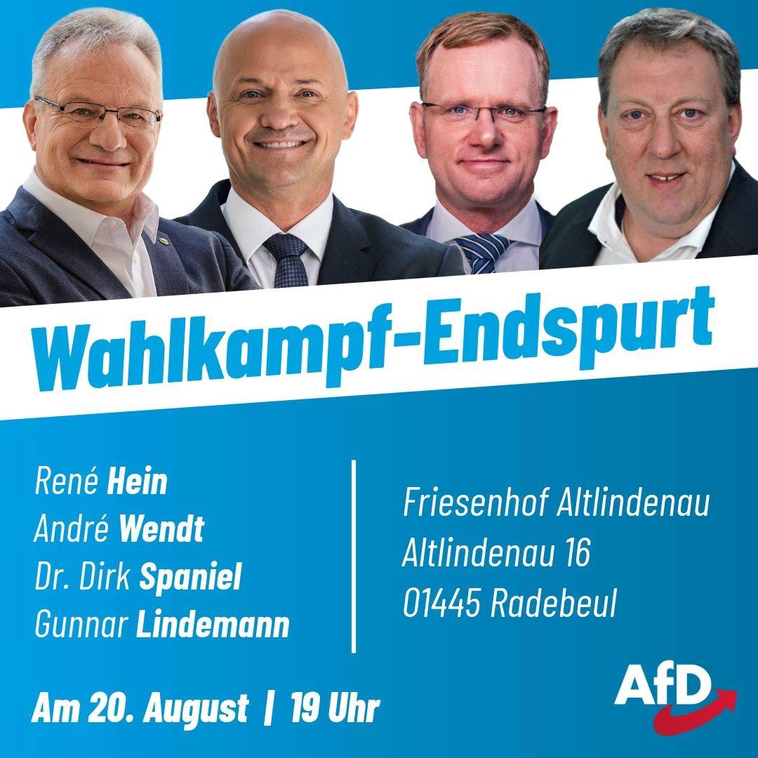 ReneHeinAfD's tweet photo. Herzllche Einladung! Wir freuen uns auf Sie!
#AfD #Sachsen #Radebeul https://t.co/ZKK0sCWcIS