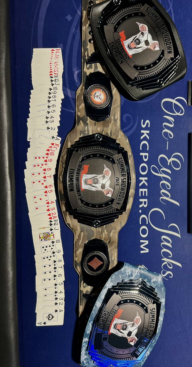 1EyedJackspoker's tweet photo. We have an exciting week ahead and 4  Summer Showdown championship belts up for grabs.  All the weeks details are below including the satellites to enter the $1100 100k guaranteed main event !! https://t.co/NsGQDjRdJd