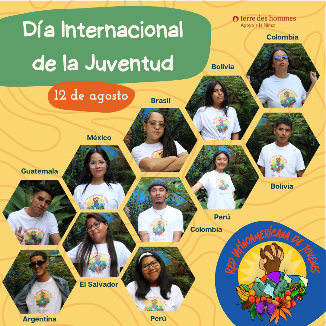 🎉 ¡Feliz #DíaInternacionalDeLaJuventud! En tdh, creemos en el poder de la participación juvenil. Hoy presentamos a las y los delegados de la Red Latinoamericana de Jóvenes, quienes alzan sus voces por un futuro justo. ¡Gracias por ser el cambio! 🌟 #JuventudActiva #RedDeJóvenes
