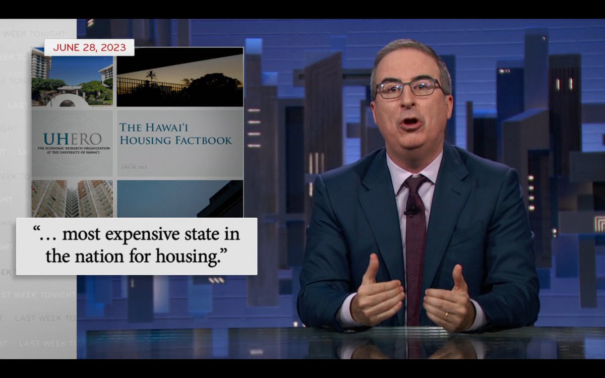 Dylan T. Moore (@dylantmoore) on Twitter photo Happy to see my <a href="/UHEROnews/">UHERO</a> colleagues' work cited on the latest episode of <a href="/LastWeekTonight/">Last Week Tonight</a>. You can learn more about the state of housing in Hawaii in <a href="/justin_tyndall/">Justin Tyndall</a>, Daniela Bond-Smith, and <a href="/rachelinafuku/">Rachel Inafuku</a>'s excellent Hawaii Housing Factbook: analytics.uhero.hawaii.edu/housing/resear… Happy to see my <a href="/UHEROnews/">UHERO</a> colleagues' work cited on the latest episode of <a href="/LastWeekTonight/">Last Week Tonight</a>. You can learn more about the state of housing in Hawaii in <a href="/justin_tyndall/">Justin Tyndall</a>, Daniela Bond-Smith, and <a href="/rachelinafuku/">Rachel Inafuku</a>'s excellent Hawaii Housing Factbook: analytics.uhero.hawaii.edu/housing/resear…