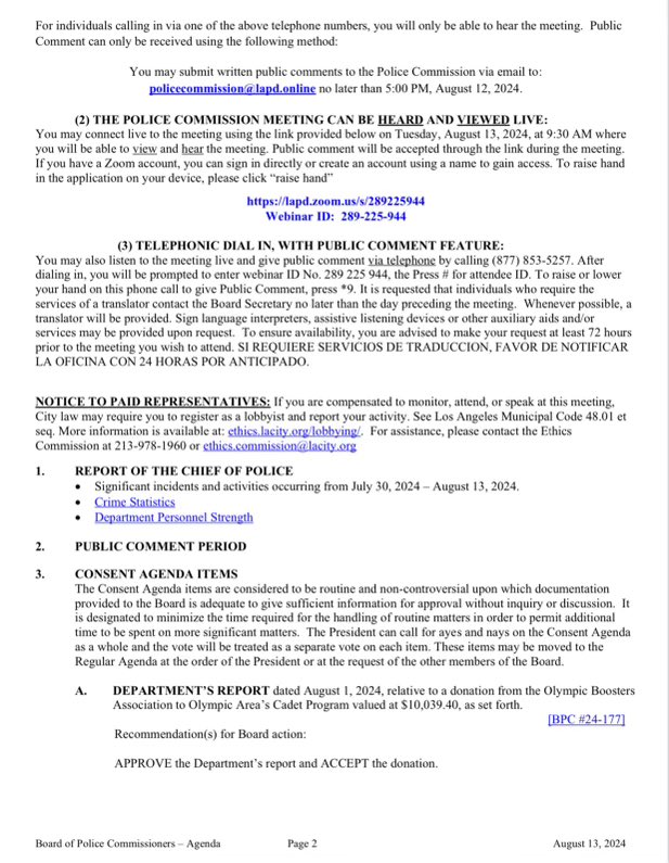 LA POLICE COMMISSION tweet media