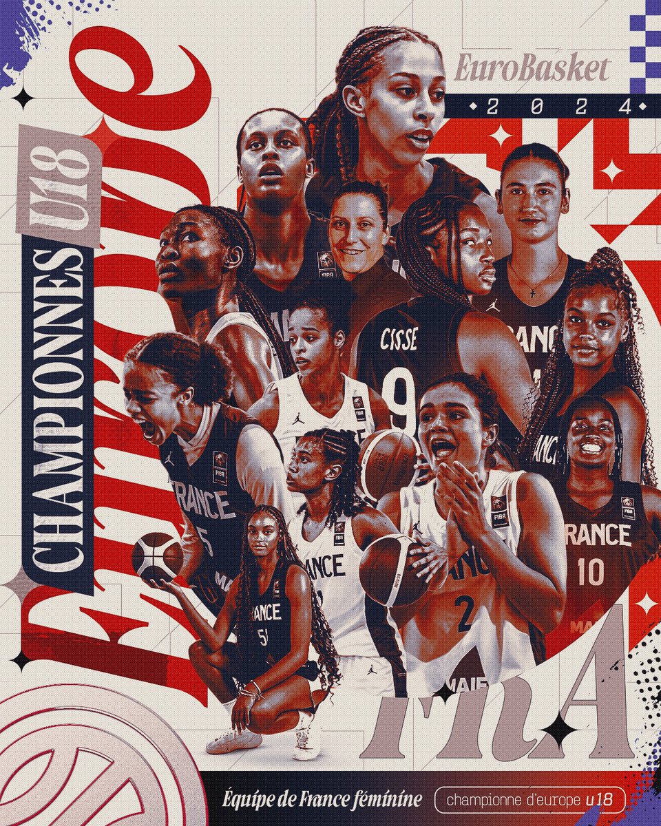 𝗖𝗛𝗔𝗠𝗣𝗜𝗢𝗡𝗡𝗘𝗦 𝗗’𝗘𝗨𝗥𝗢𝗣𝗘 🇫🇷🏆

L’Équipe de France U18 Féminine est sacrée championne d’Europe, le troisième titre dans la catégorie pour les Françaises après 2012 et 2016.

#EDFjeunes #EuroBasketU18F