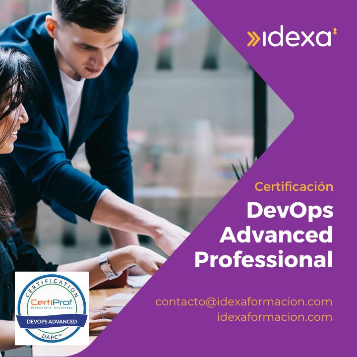 ¿Quieres destacar en el mercado laboral?🌟El curso DevOps Advanced Professional es tu llave para abrir nuevas puertas en el mundo IT. 

🗓 Fecha de inicio: 2 de septiembre
💻 Modalidad: Online con clases en directo
⏳ Duración: 21 horas

Más info: 🔗 idexaformacion.com/producto/devop…