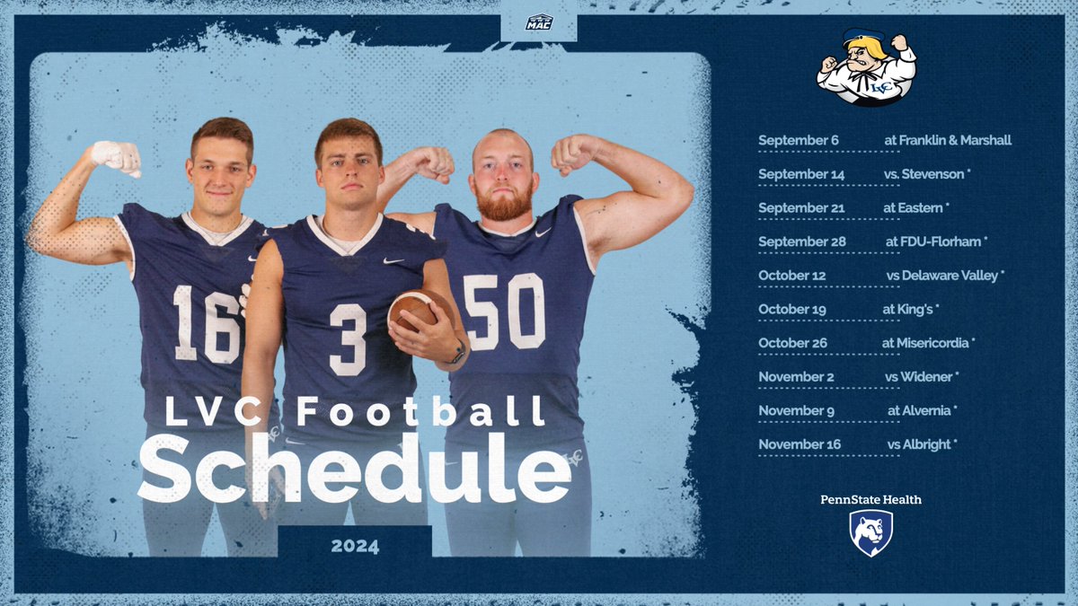 LVC Athletics (@lvcathletics) on Twitter photo We are so excited for #lvcfb to be back on campus tomorrow! Check out the 2024 schedule as <a href="/LVCFootball/">LVC Football</a> is looking for a third consecutive postseason appearance!
Release: godutchmen.com/news/2024/8/12…
#GoDutchmen We are so excited for #lvcfb to be back on campus tomorrow! Check out the 2024 schedule as <a href="/LVCFootball/">LVC Football</a> is looking for a third consecutive postseason appearance!
Release: godutchmen.com/news/2024/8/12…
#GoDutchmen