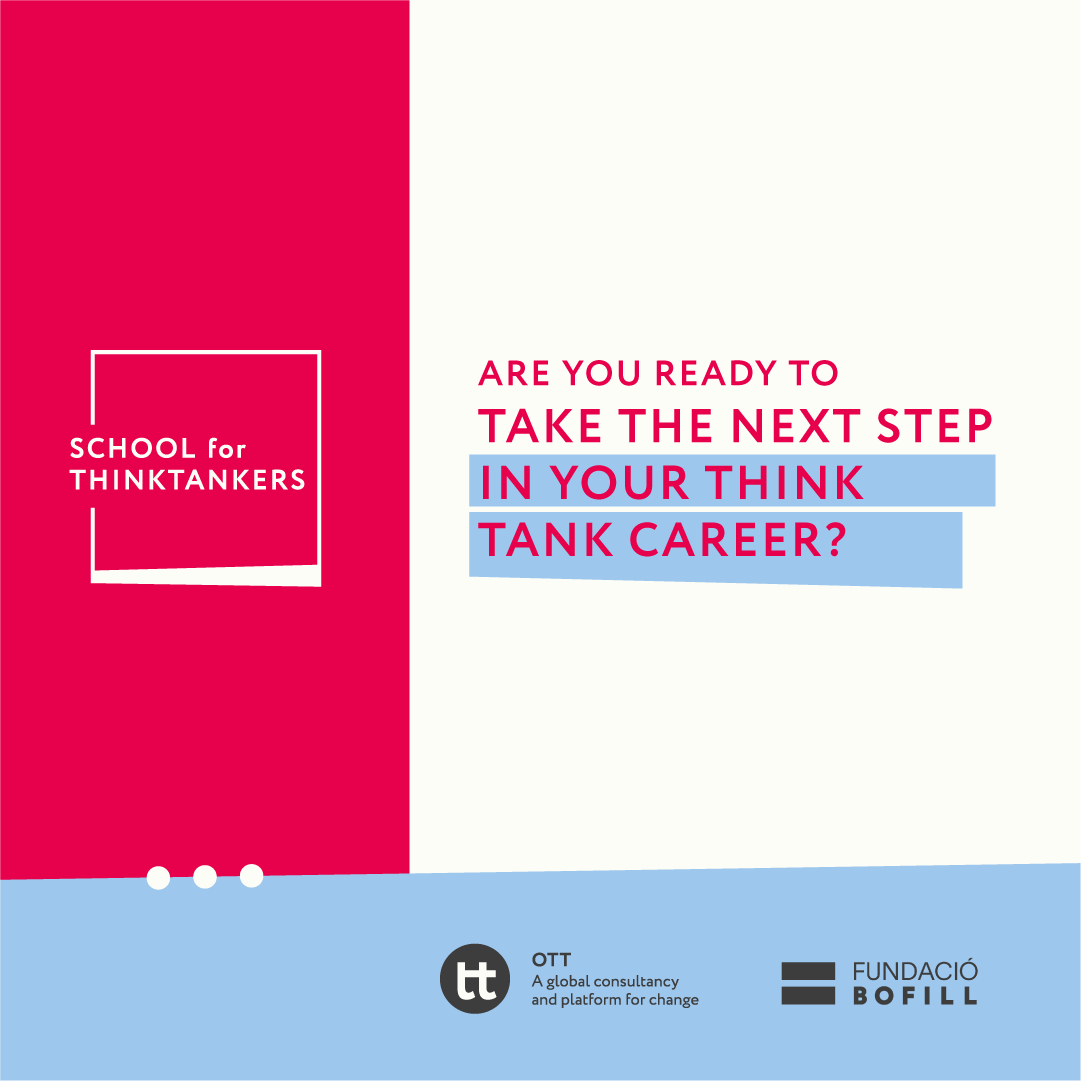 onthinktanks's tweet photo. Applications are now open!
#Thinktankers: become a better leader!
Join the #OTTSchool 2025 in Barcelona and discover how it can help you boost your career.
More info: https://t.co/h05sOYHKtQ
Apply now! https://t.co/FvAL0HBXXL https://t.co/OJioZk32WD