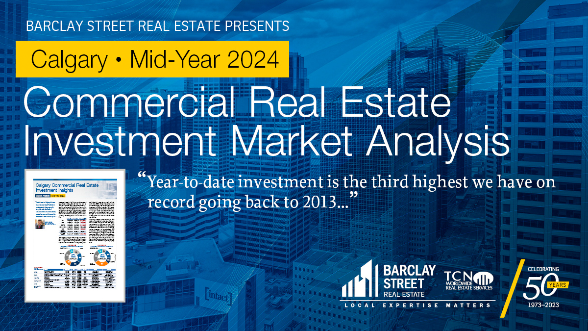 Calgary continues to be a go-to city for commercial real estate investors! The home of the Flames saw the third-highest mid-year investment we’ve recorded since 2013 – when BSRE began tracking this data. barclaystreet.com/sites/default/…