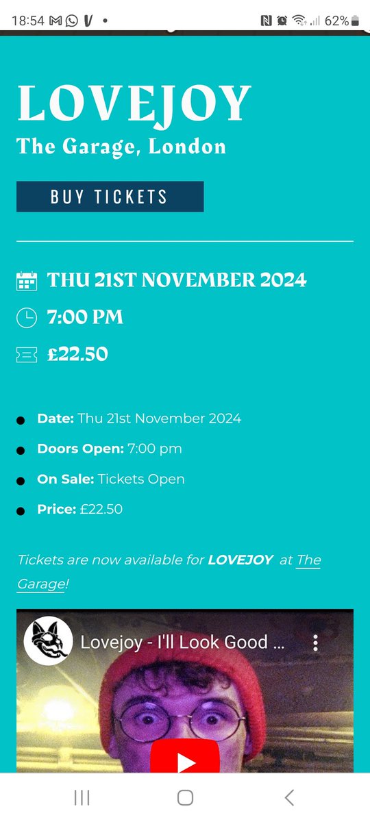 DavidPenny's tweet photo. @livejoy what's the correct date please as this is the garages website. ????? https://t.co/qQMLDpHnR2