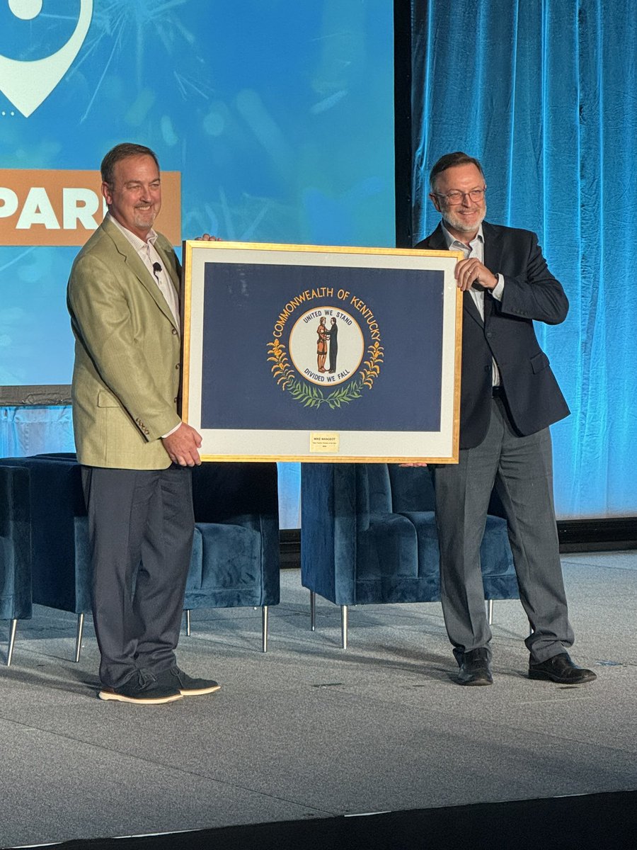 Congratulations to @MikeMangeot1 !!!  A great leader… well deserved State Tourism Director of the Year!!!  #ESTO24 #Travel #Tourism