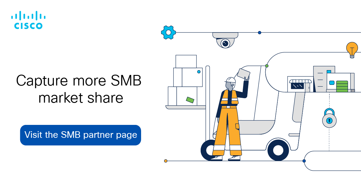 CiscoPartners's tweet image. New (fiscal) year, new look. 😎

Cisco’s SMB partner web page has been updated with a new layout and design, making it easier to find the information you need to capture more #SMB market share.

Check it out!
cs.co/6011YNN6Z 
#CiscoSMB #CiscoPartners