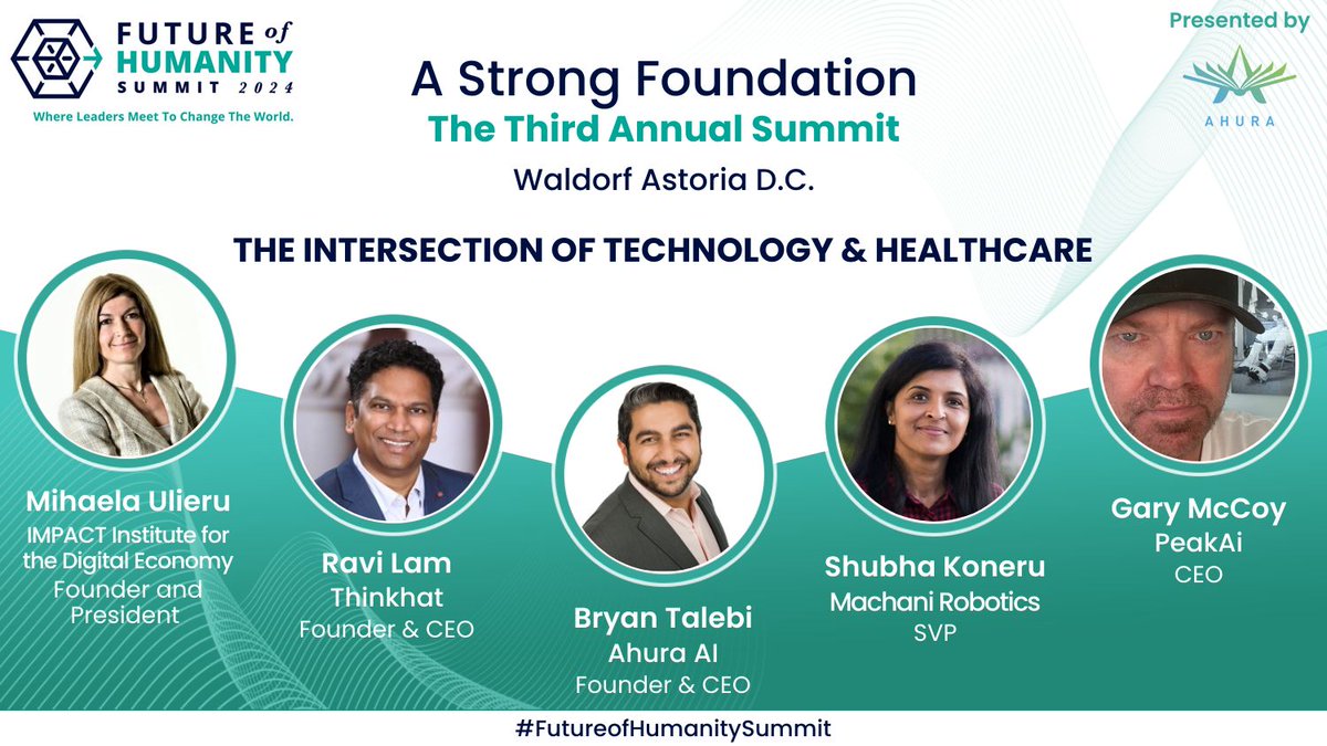 Thank you to the Intersection of Technology &amp; Healthcare panelists for exploring how tech is transforming healthcare. Your insights are invaluable! 💡 #FutureofHumanitySummit 

<a href="/Mihaela_Ulieru/">Mihaela Ulieru</a> <a href="/BryanTalebi3D/">Bryan Talebi 🇺🇸🎗️</a> <a href="/StrengthCoach21/">Gary McCoy</a>