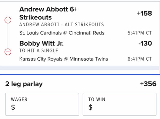 EdgePlayBook's tweet image. #BetInPublic #BlindTesting Which of these bets is sharp, and which one is square?
1⃣ #AndrewAbbots 6+Ks and #BobbyWittJr 1+ Singles for +356
2⃣ #RhysHoskins Home Run +340
We will answer later today #GamblingX #EVBetting