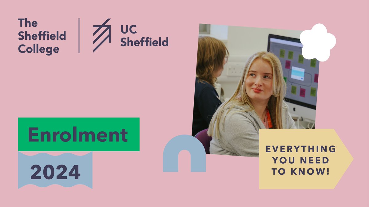 For those of you looking to study with us in September and receiving results this week, enrolment for our university level programmes begins this Thursday!

Enrolment is the final step on your way to becoming a student at The Sheffield College and we can't wait to welcome you!