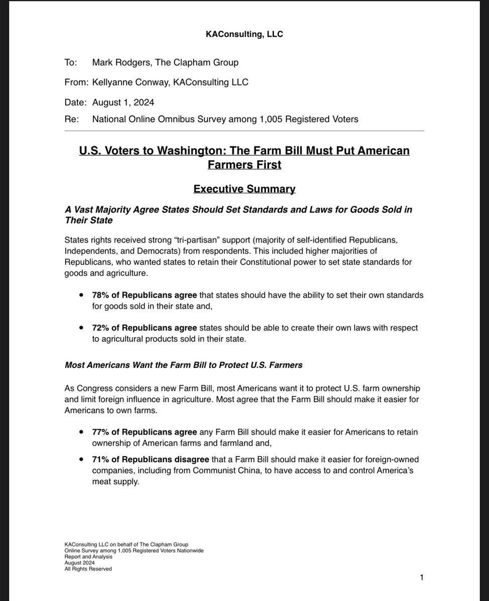 U.S. Voters to Washington: The Farm Bill Must Put American Farmers First

claphamgroup.com/s/KAC-Nationwi…