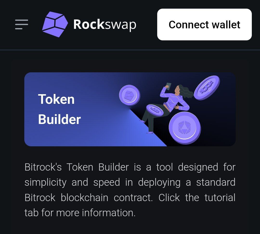 RockswapBROCK's tweet image. Have you seen Rockswap's Cointool on the $BROCK chain? 

Designed to simplify the token deployment process, Cointool can be used to deploy a safe, untouchable, standard contract on the $BROCK chain by simply entering in a few basic details! 📃

⏬️⏬️⏬️⏬️⏬️

#dex #crypto