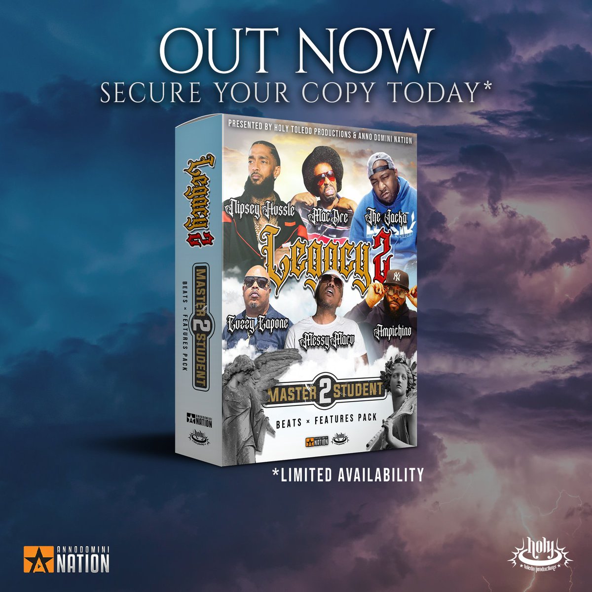 𝗟𝗘𝗚𝗔𝗖𝗬 𝟮 Beats &amp; Features pack with 𝗡𝗶𝗽𝘀𝗲𝘆 𝗛𝘂𝘀𝘀𝗹𝗲 (𝗲𝗻𝗱𝘀 𝗔𝘂𝗴 𝟭𝟴) beatsandfeatures.com/legacy2
