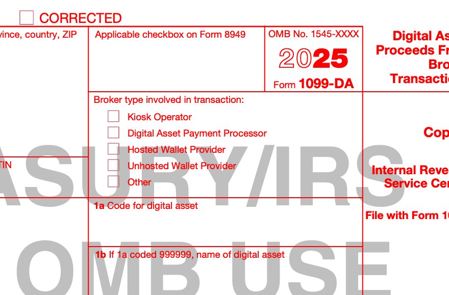 valkenburgh's tweet photo. Two victories in our fight against unconstitutional financial surveillance.
1. Coin Center won an appeal in our challenge to 6050I reporting. 
2. IRS released new draft tax form for cryptocurrency brokers removing the “unhosted wallet provider" box we protested
Before/After: