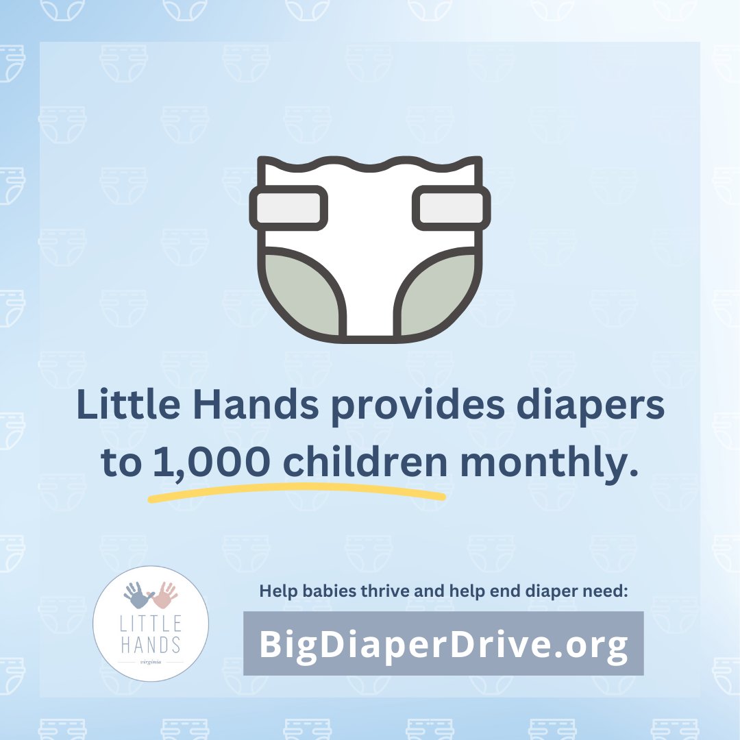 This September, we’re holding The Big Diaper Drive to fil our shelves and end #diaperneed in Greater #RVA. Host a drive, fundraise, or both — and help provide the essential care that every baby deserves! Learn more and sign up at BigDiaperDrive.org.