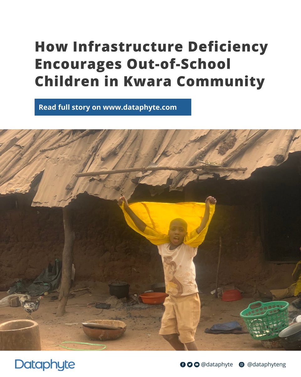 Dataphyte's tweet image. Every election cycle, politicians come with promises to the masses but when the dust settles, the future of children in these communities remains in ruins.

#datafordevelopment #dataforaccountability #educationforall #childeducation #kwarastate