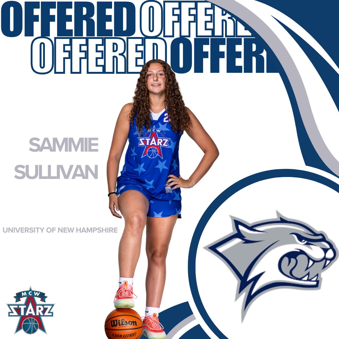 MCW STARZ (@mcwstarz) on Twitter photo Congratulations to MCW Starz⭐️ <a href="/Sammieshay22/">Sammie Sullivan</a> 2026 who received an offer <a href="/UNHWBB/">New Hampshire Women's Basketball</a>‼️ Congratulations to MCW Starz⭐️ <a href="/Sammieshay22/">Sammie Sullivan</a> 2026 who received an offer <a href="/UNHWBB/">New Hampshire Women's Basketball</a>‼️
